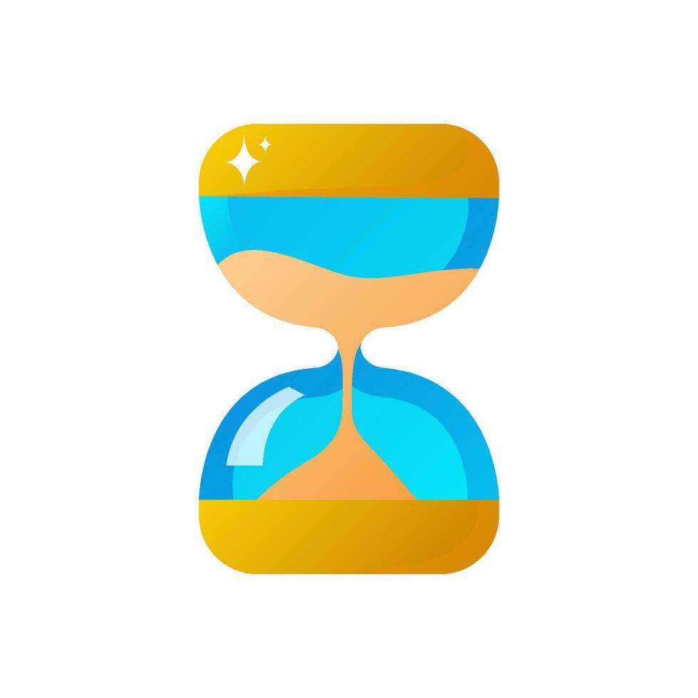 Hourglass on a white background. Game icon. Vector