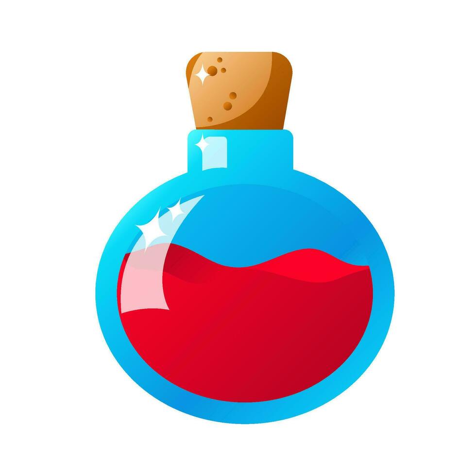 Potion on a white background. Game icon. Vector