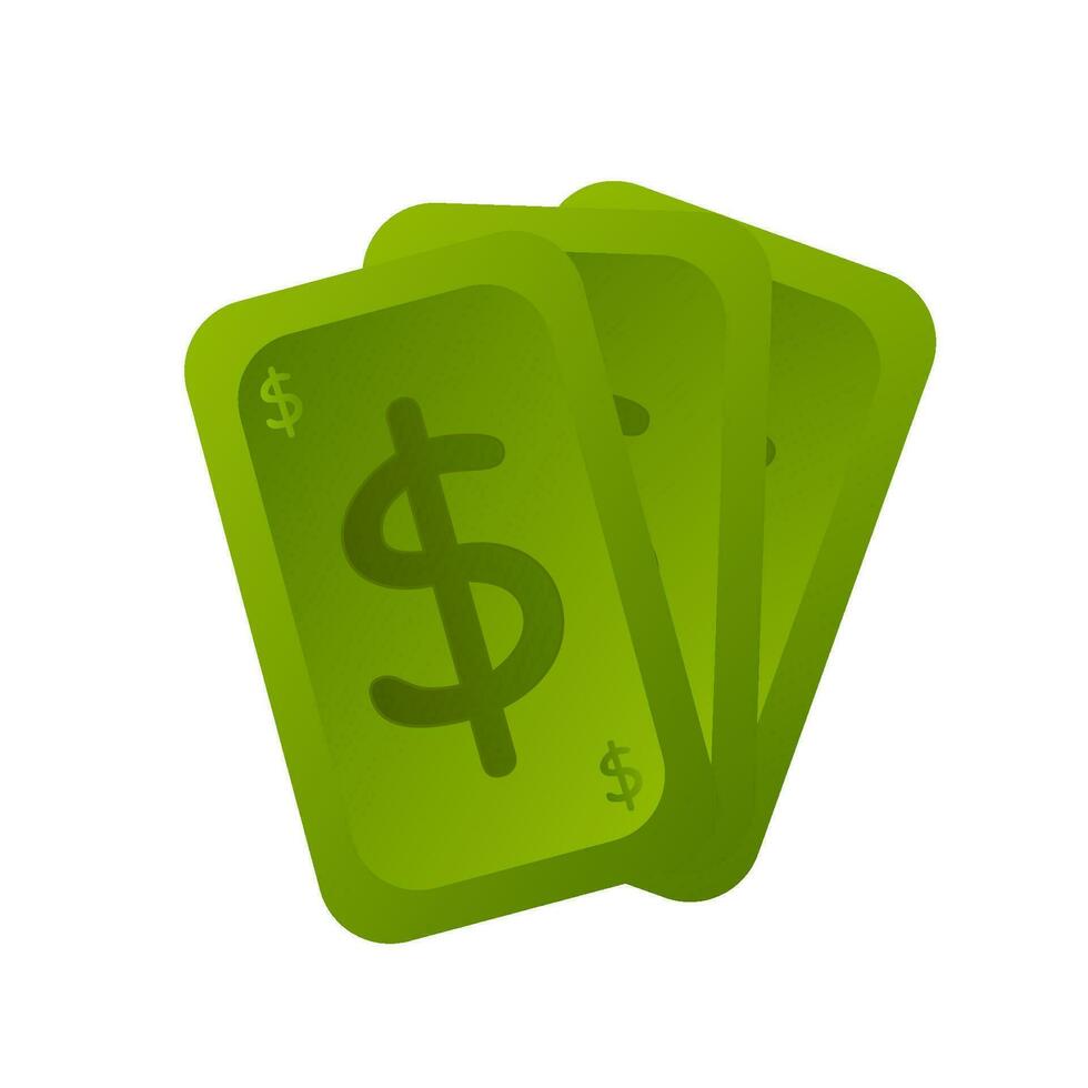 Money on a white background. Game icon. Vector