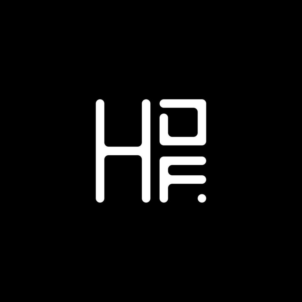 HDF letter logo vector design, HDF simple and modern logo. HDF luxurious alphabet design