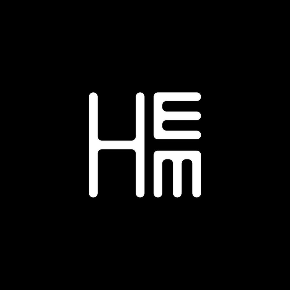 HEM letter logo vector design, HEM simple and modern logo. HEM luxurious alphabet design