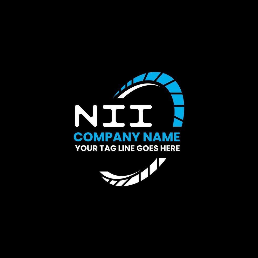 NII letter logo vector design, NII simple and modern logo. NII luxurious alphabet design