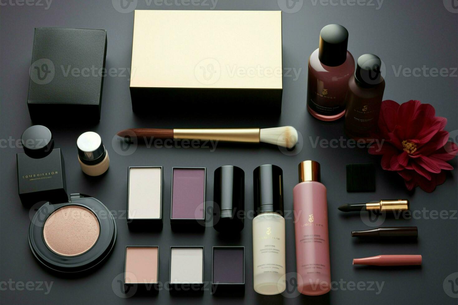 Versatile branding mockup for makeup artists, featuring spacious copy area AI Generated photo