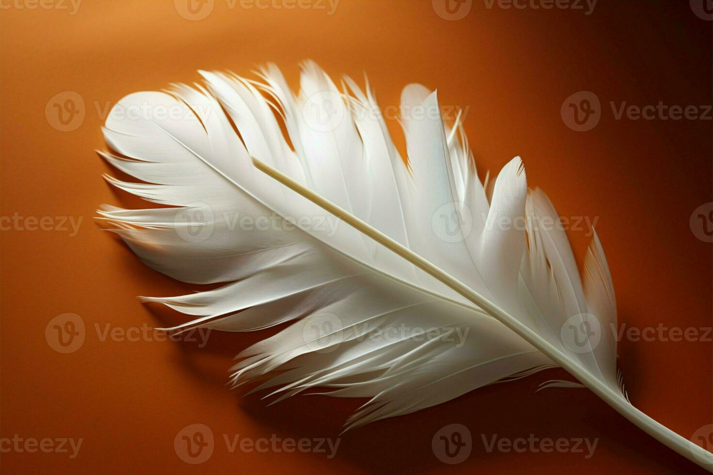 Feather accents a paper, merging nature and written expression AI Generated photo