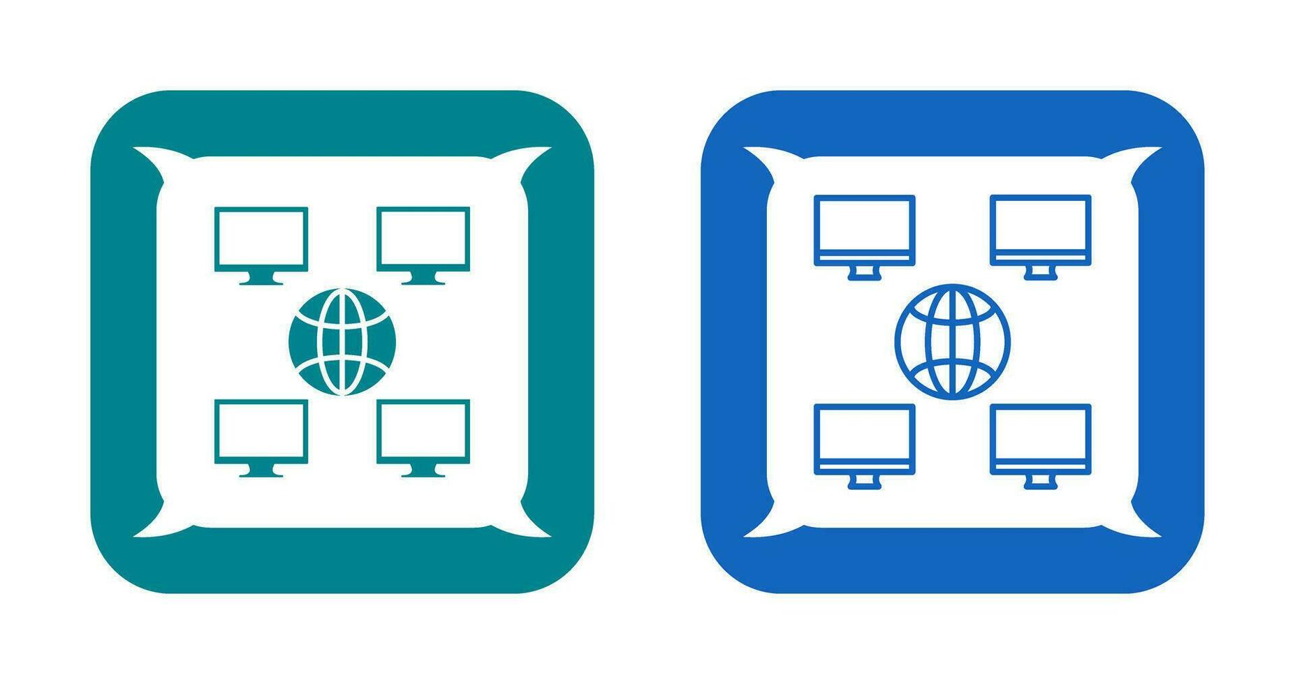 Unique Company Network Vector Icon