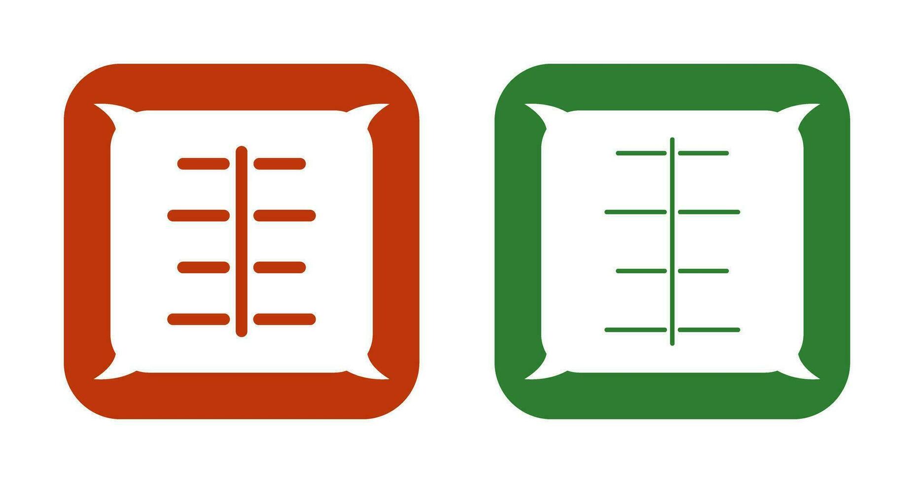 Unique Center Align Vector Icon