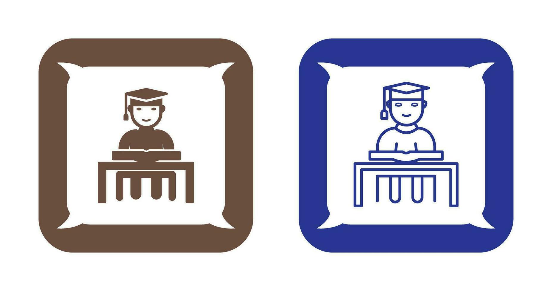 Unique Studying on Desk Vector Icon