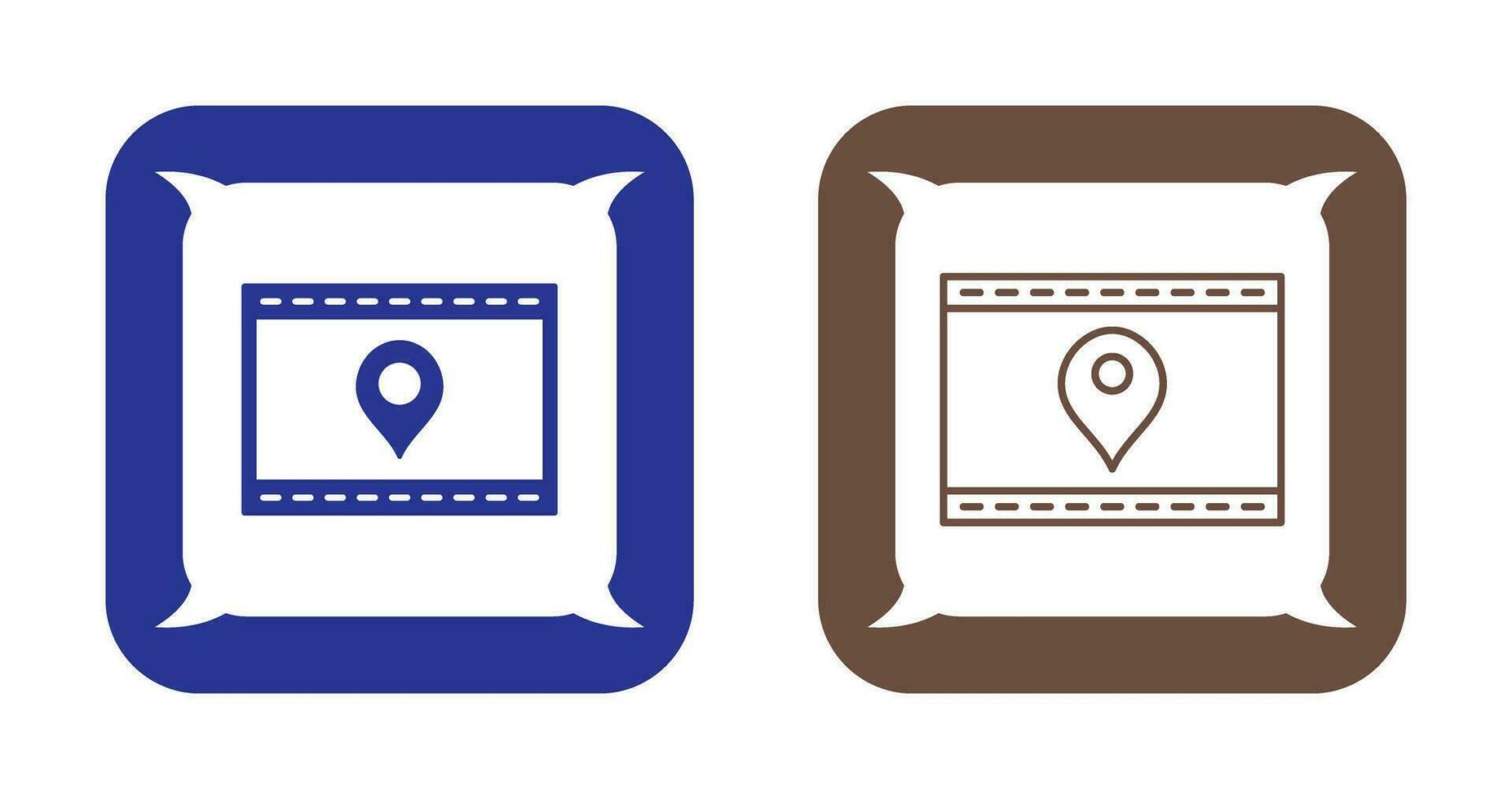 Unique Location Web Advertising Vector Icon