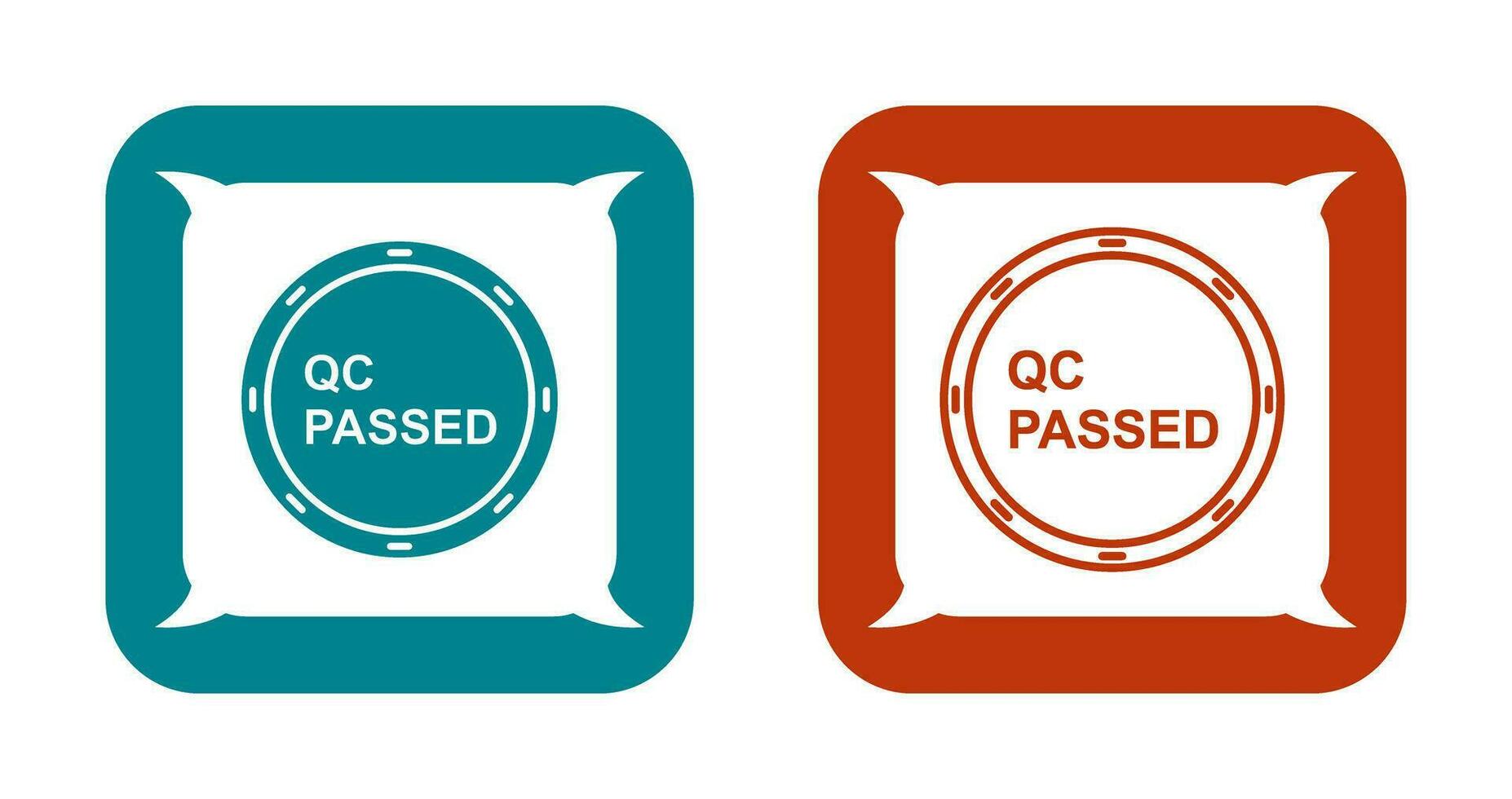 Unique QC Passed Vector Icon