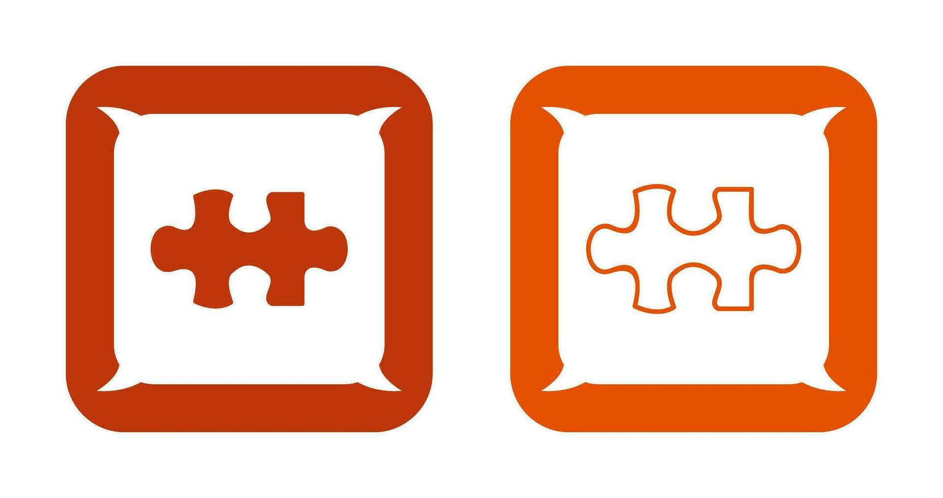 Unique Puzzle Piece Vector Icon
