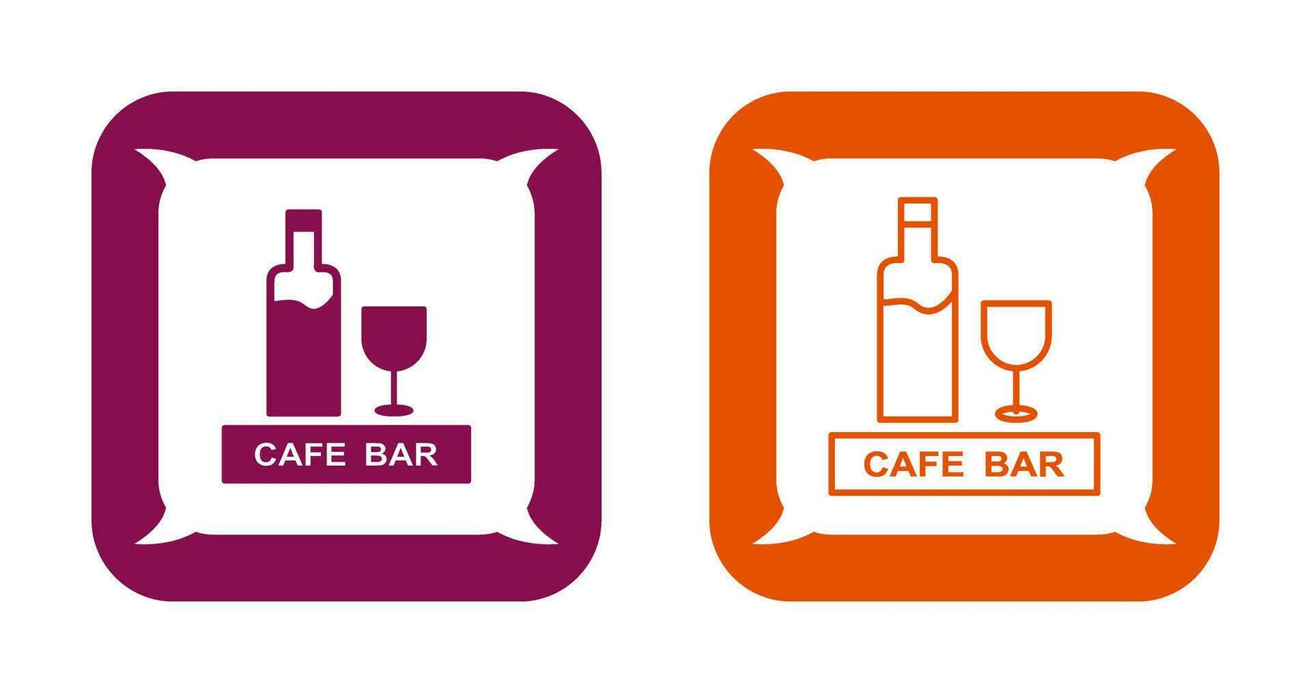 Unique Drinks Cafe Vector Icon