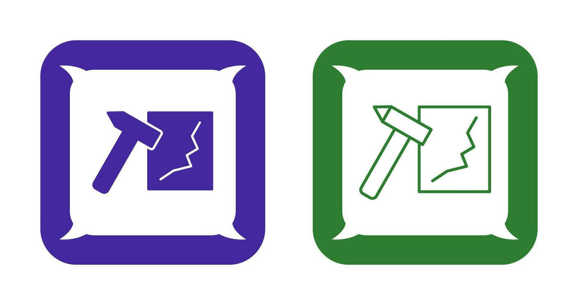 Unique Break Glass Vector Icon