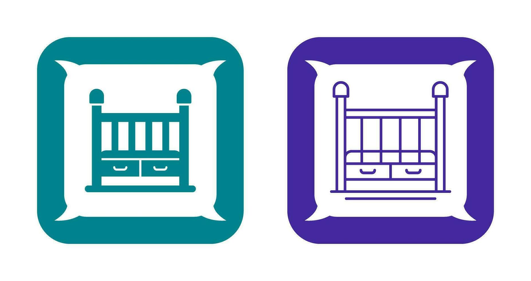 Baby Crib Vector Icon