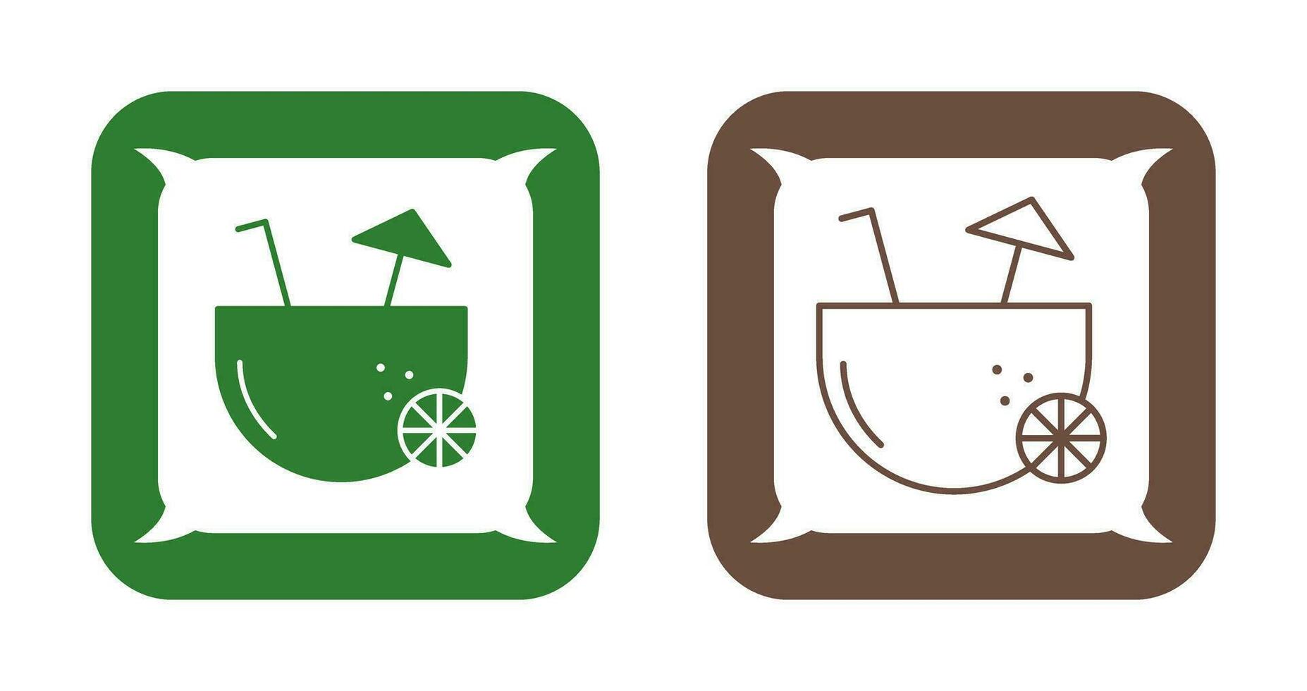 Coconut Drink Vector Icon