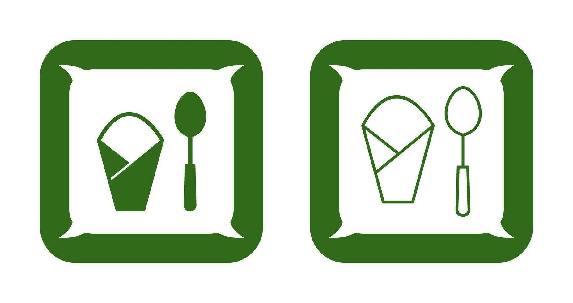 Spoon and Napkin Vector Icon