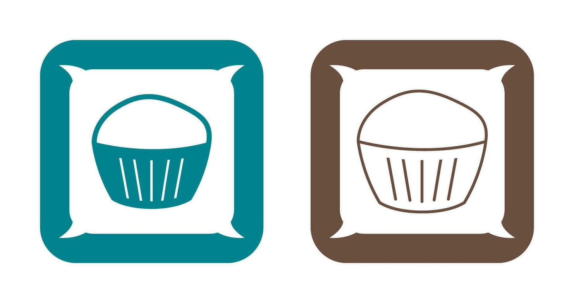 icono de vector de muffin de chocolate