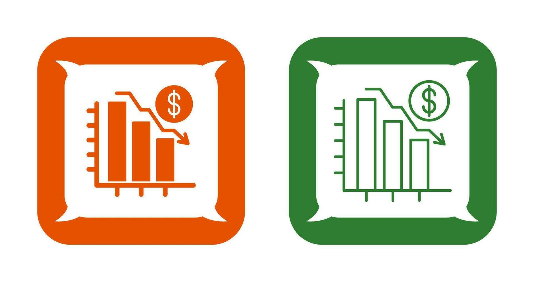 Chart Down Vector Icon