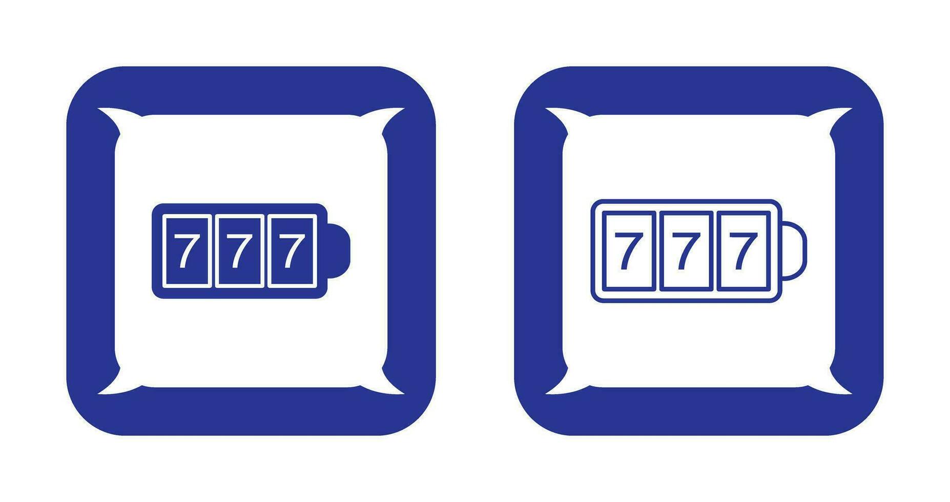 Slot Machine with Sevens Vector Icon