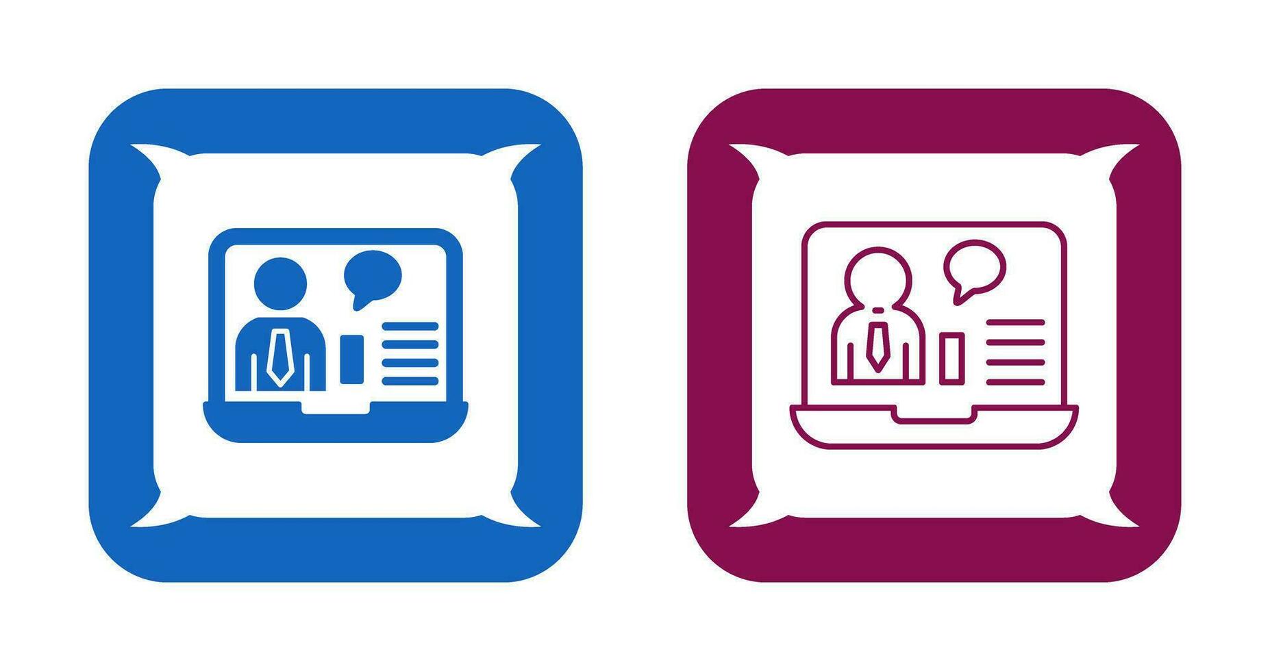 Online Job Interview Vector Icon