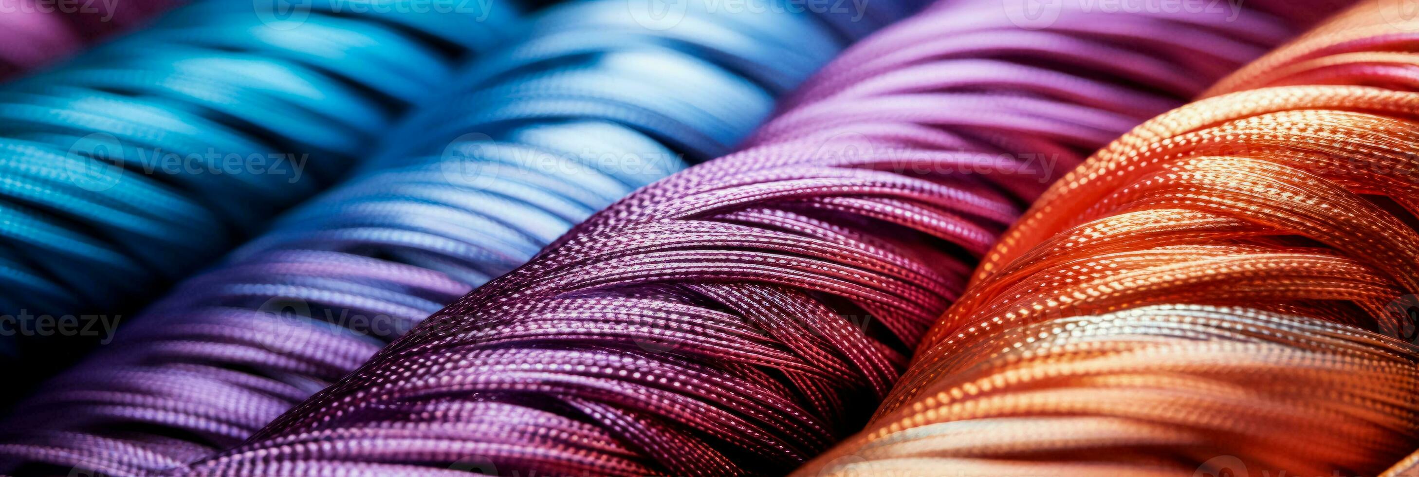 Close up shots illuminating the complex beauty of various woven textiles photo