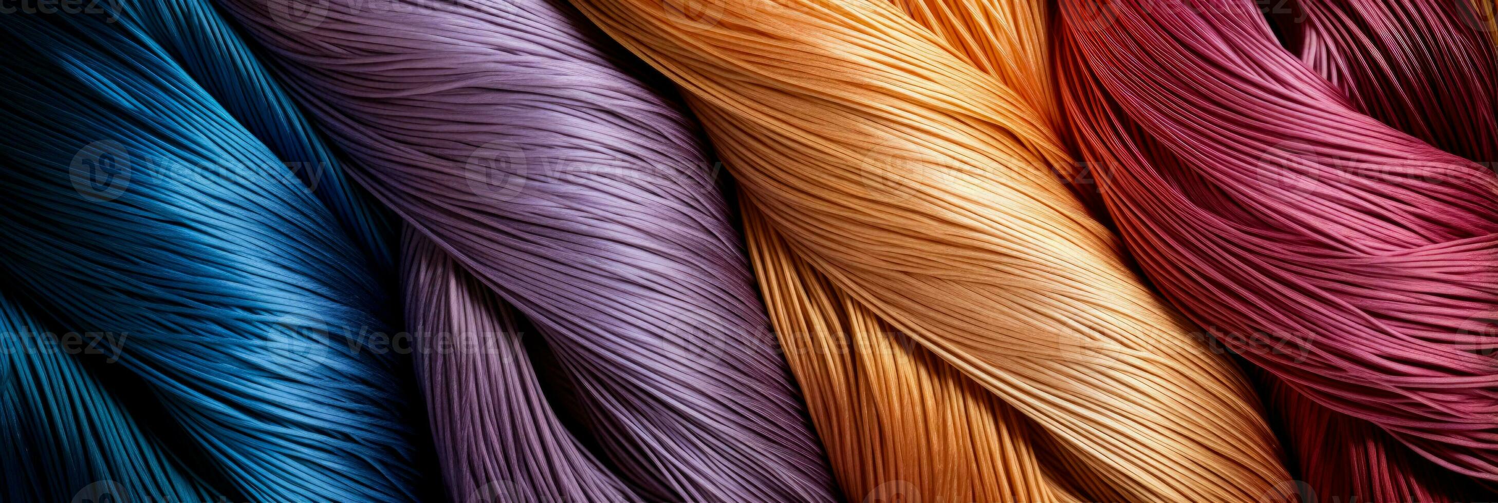 Extreme close up images capturing intricate thread counts in cotton textiles photo