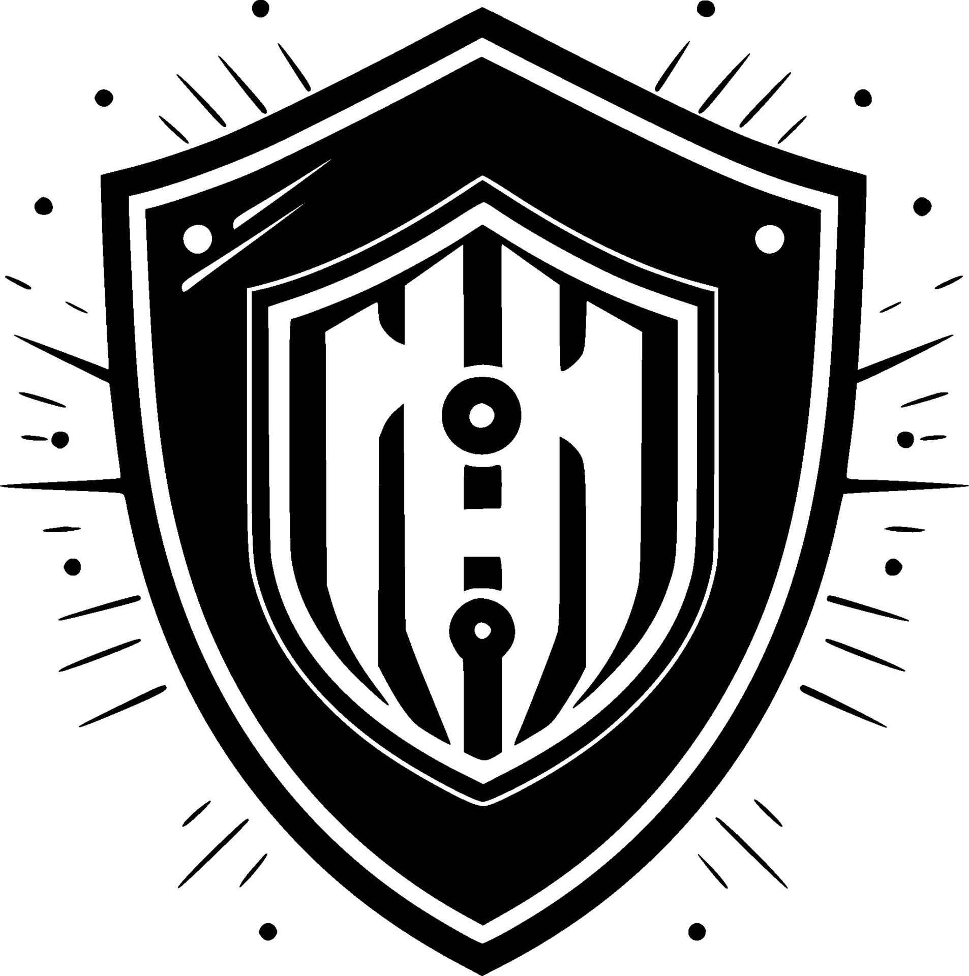 Shield, Black and White Vector illustration 29364532 Vector Art at Vecteezy