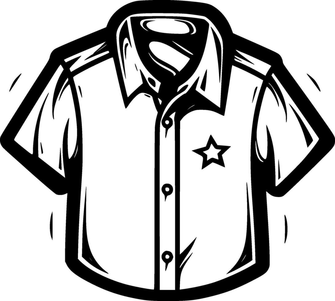 camisa, minimalista y sencillo silueta - vector ilustración