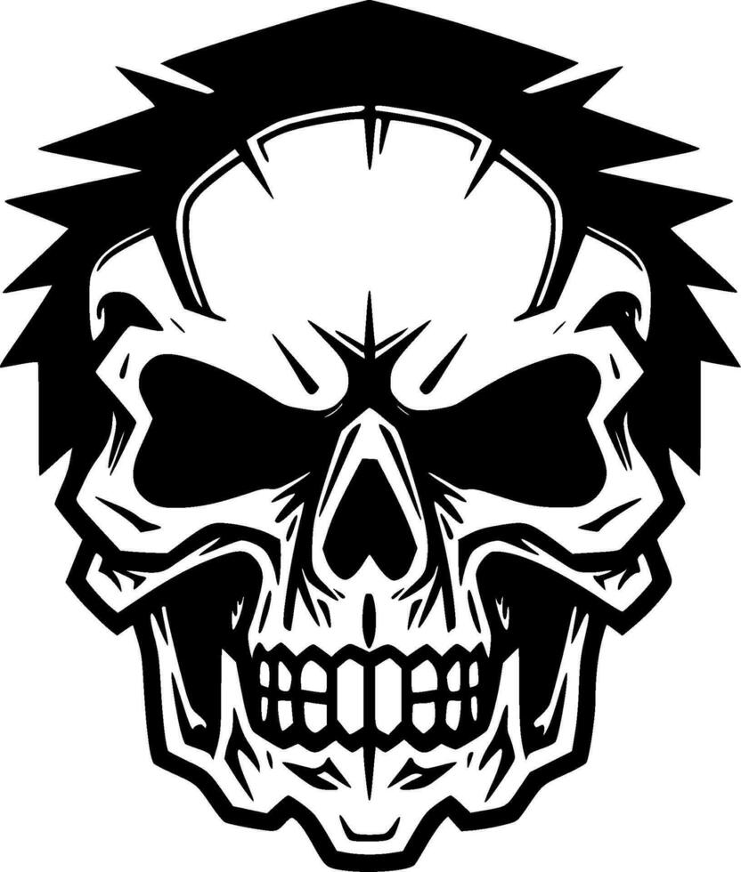 Skull, Minimalist and Simple Silhouette - Vector illustration