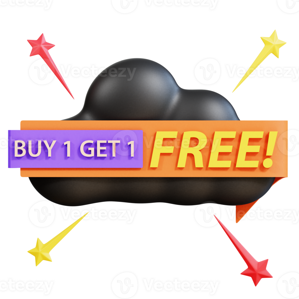 Discount Sale Text 3D Icon png