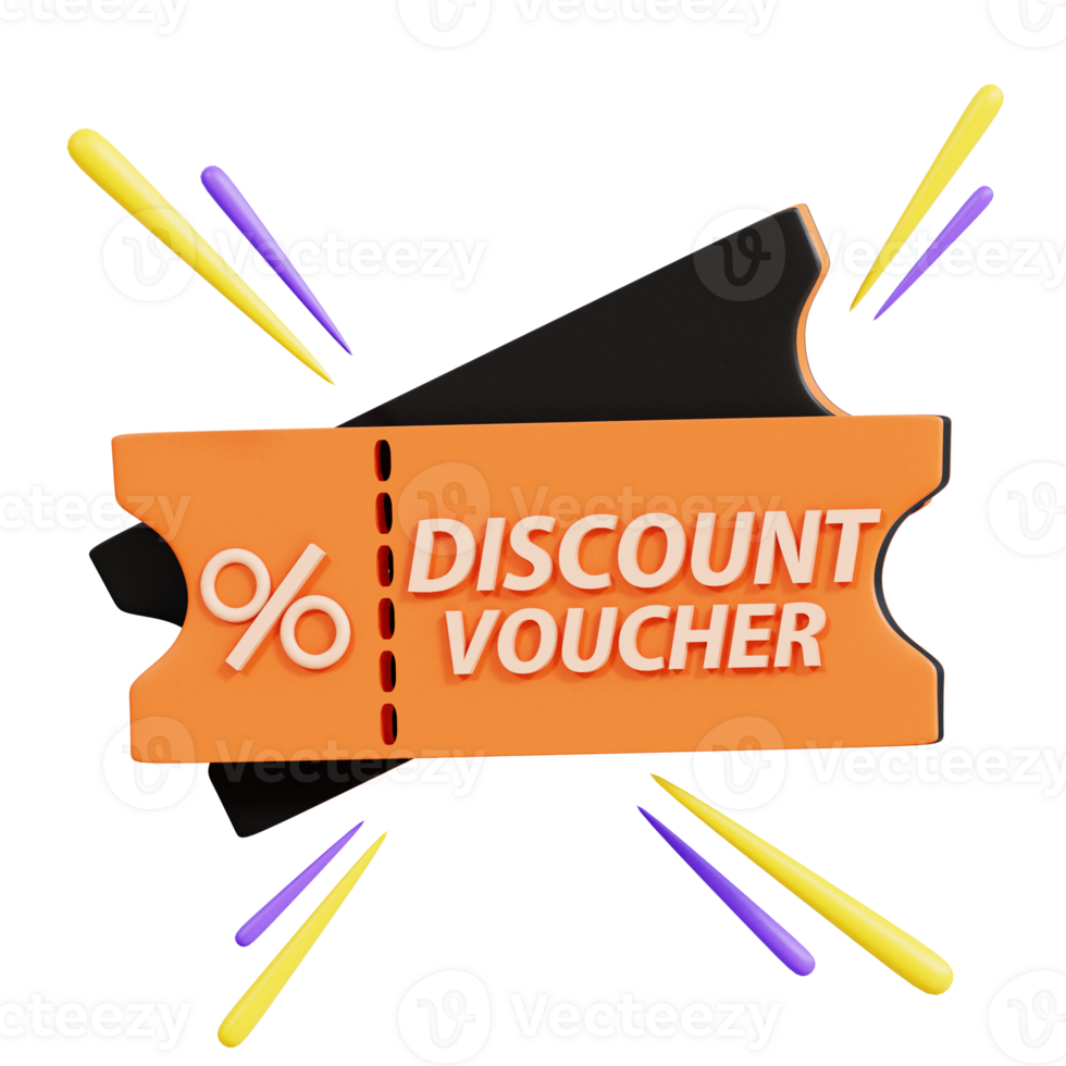 Discount Sale Text 3D Icon png