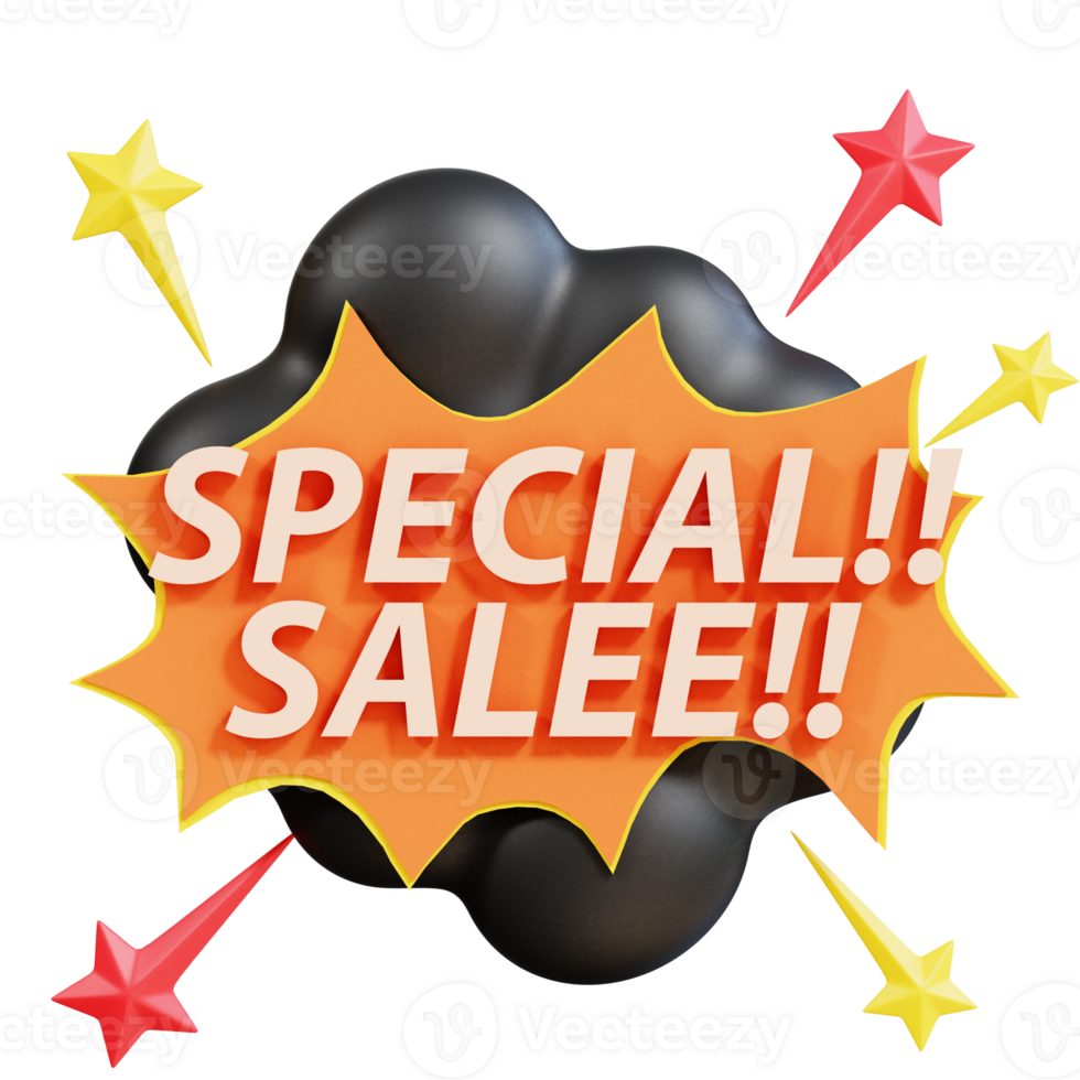 Discount Sale Text 3D Icon 29364659 PNG