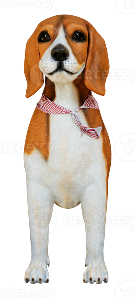 Front view statue Beagle dog png