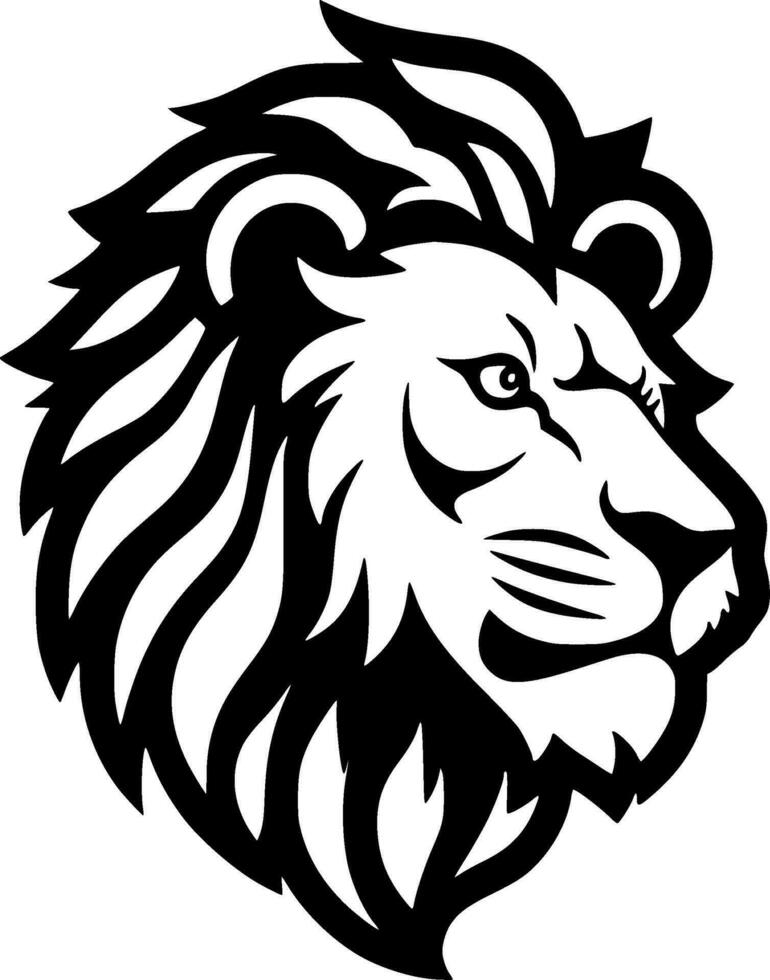 Lion, Minimalist and Simple Silhouette - Vector illustration