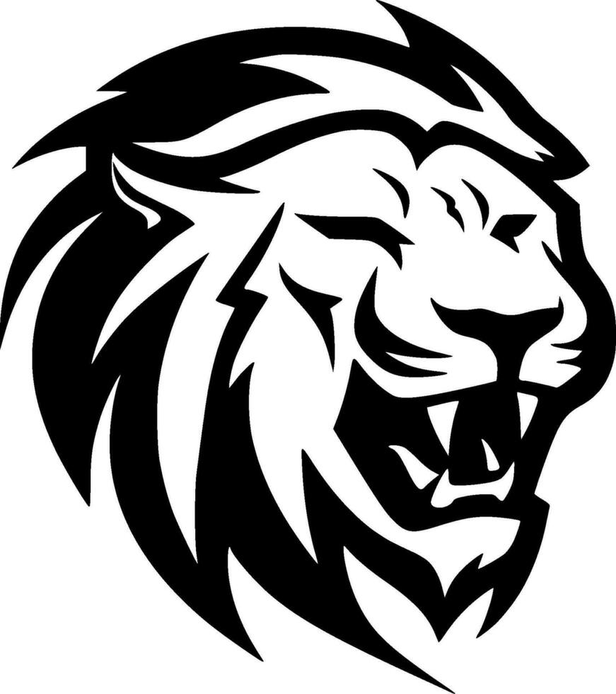 Lion, Minimalist and Simple Silhouette - Vector illustration