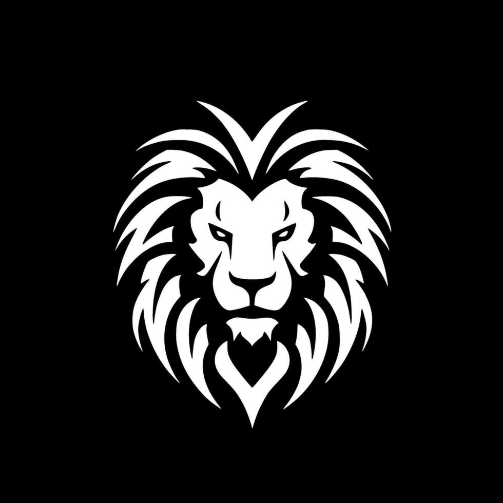 león - minimalista y plano logo - vector ilustración