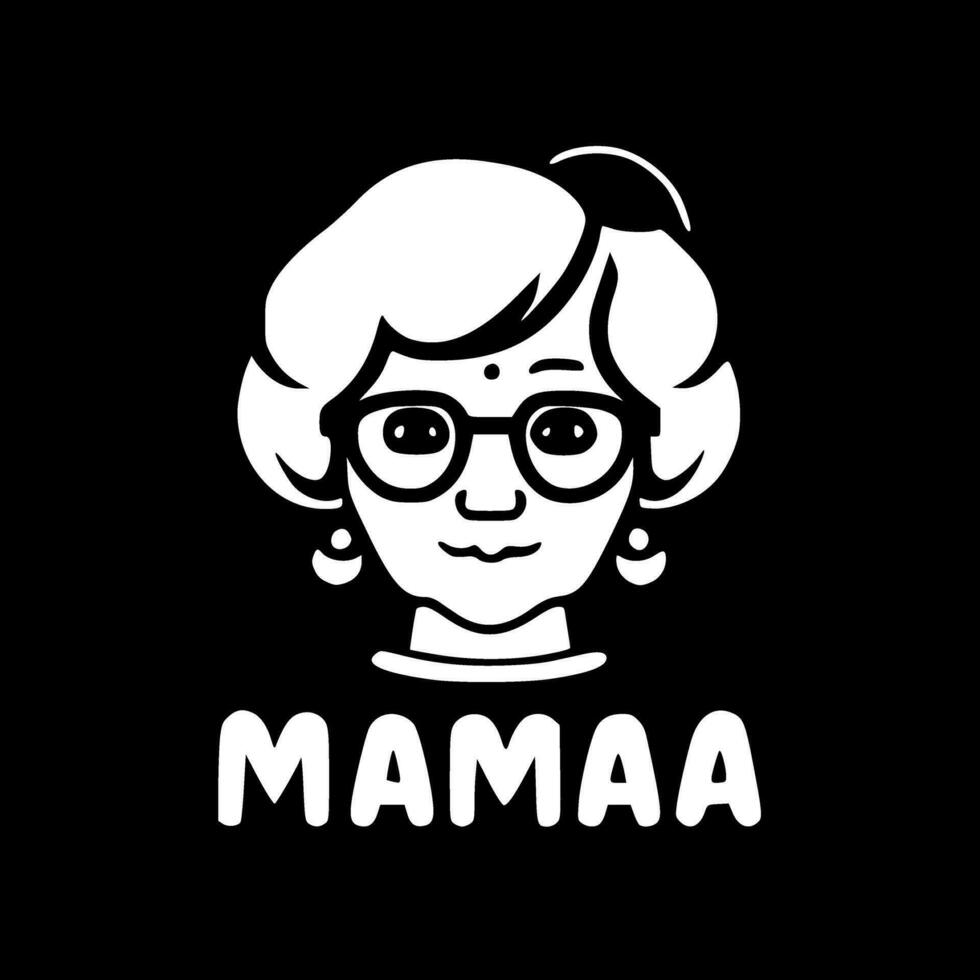 mamá, minimalista y sencillo silueta - vector ilustración