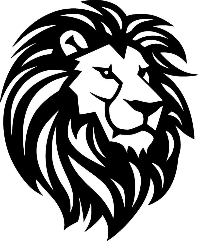 Lion, Minimalist and Simple Silhouette - Vector illustration