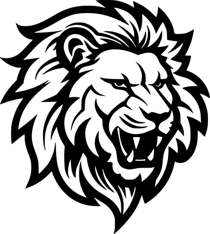 Lion, Minimalist and Simple Silhouette - Vector illustration