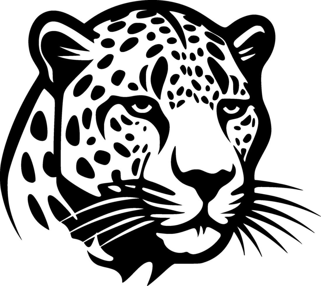 leopardo - minimalista y plano logo - vector ilustración