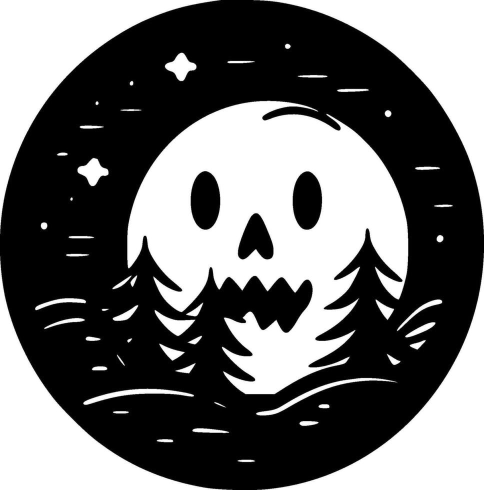 Halloween - Black and White Isolated Icon - Vector illustration