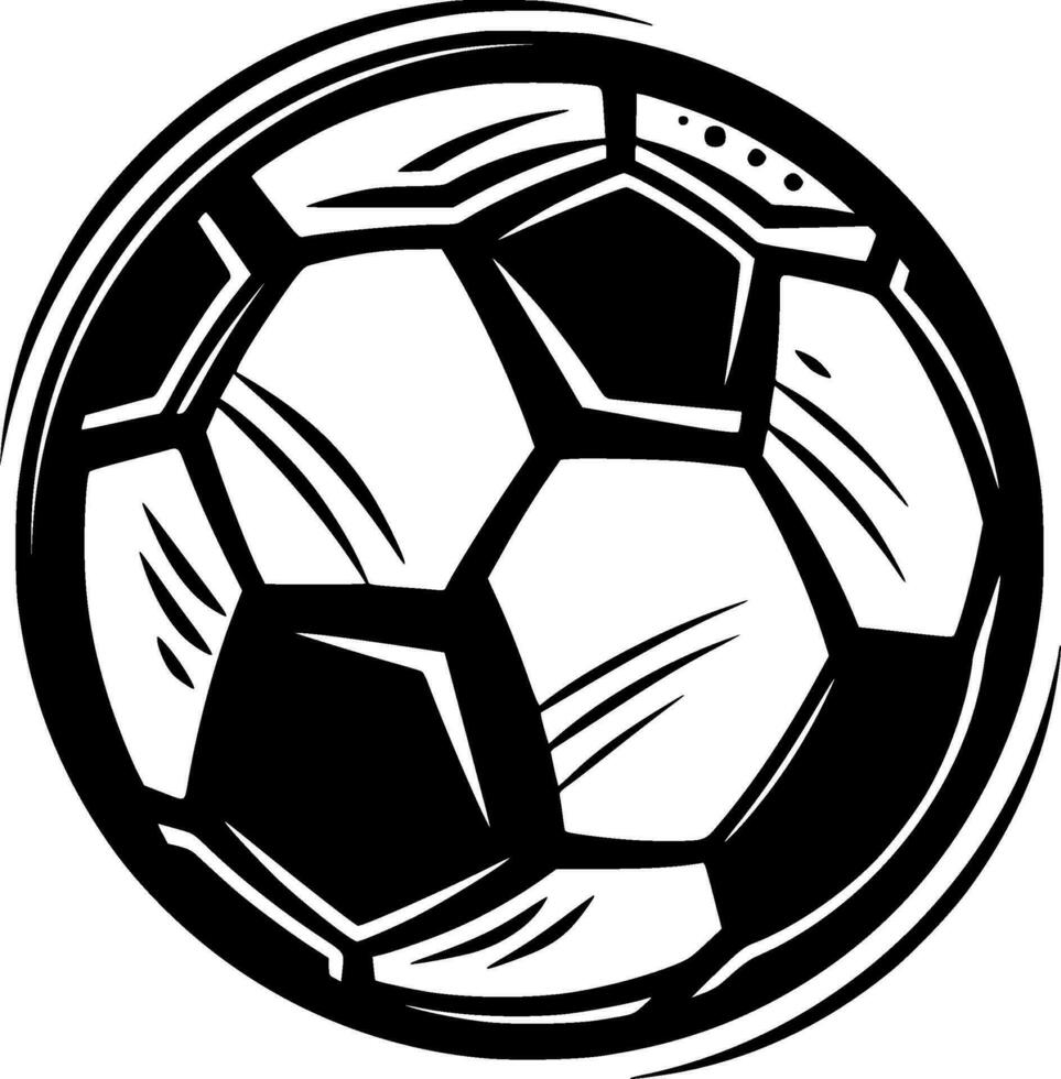 fútbol, negro y blanco vector ilustración