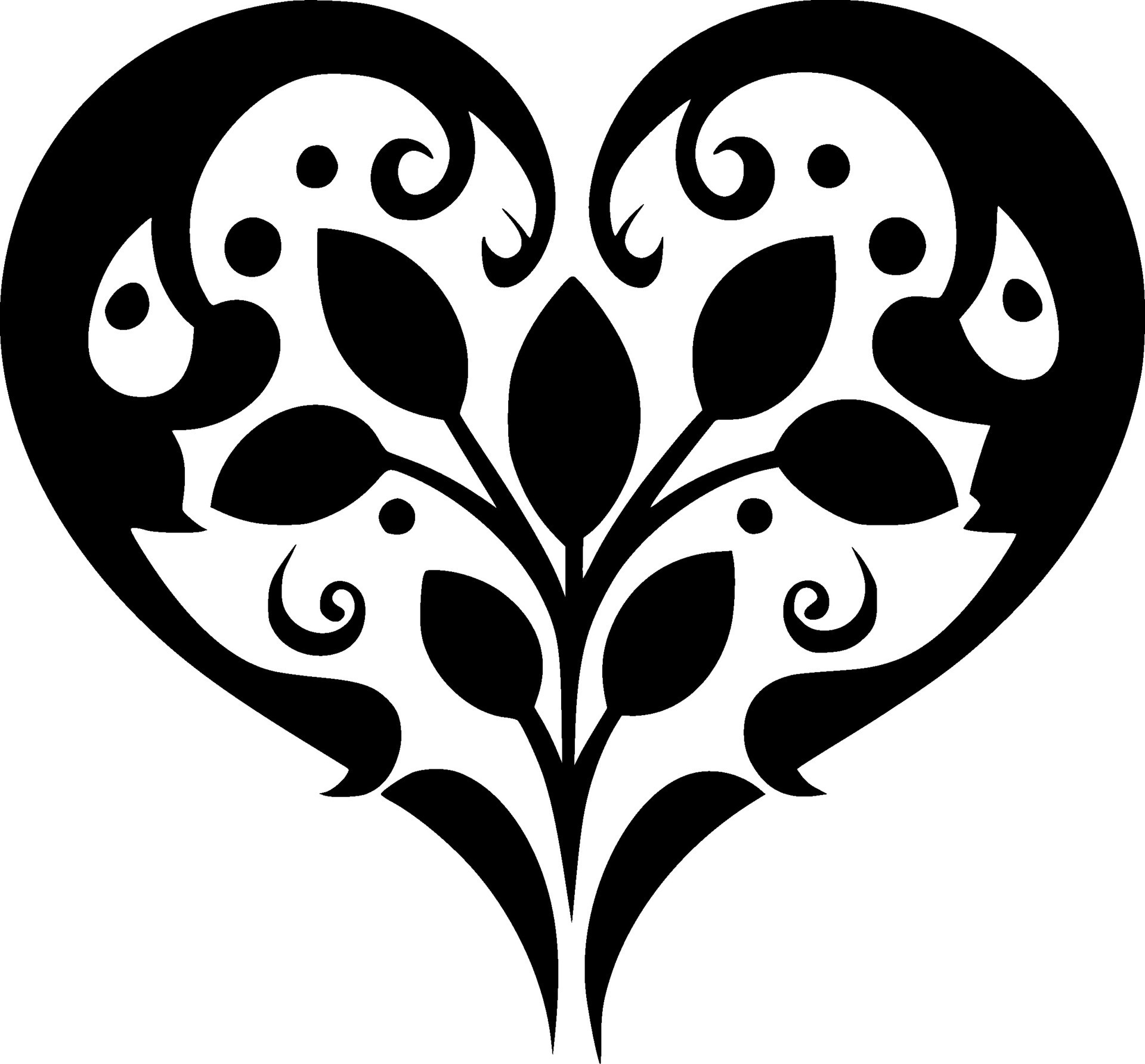 Heart - Black and White Isolated Icon - Vector illustration 29364837