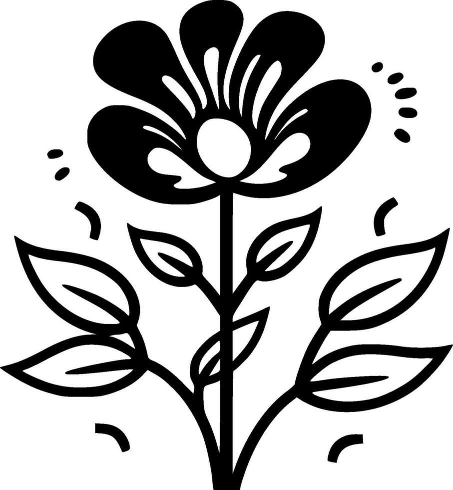 Flower, Minimalist and Simple Silhouette - Vector illustration