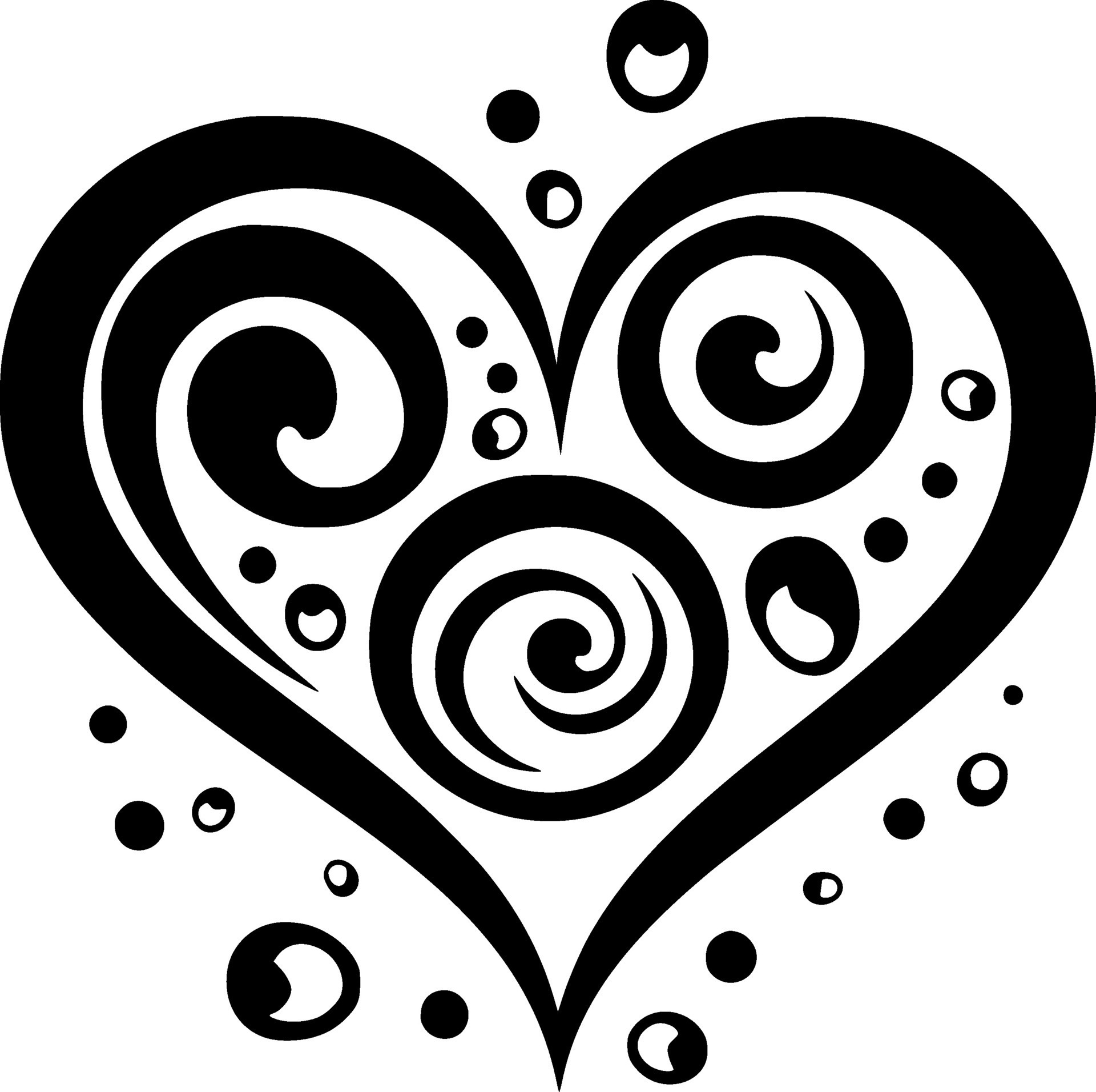 Heart, Black and White Vector illustration 29364864 Vector Art at Vecteezy