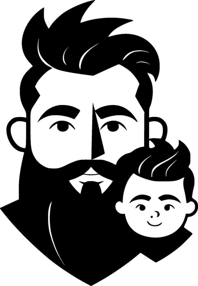 Father, Minimalist and Simple Silhouette - Vector illustration