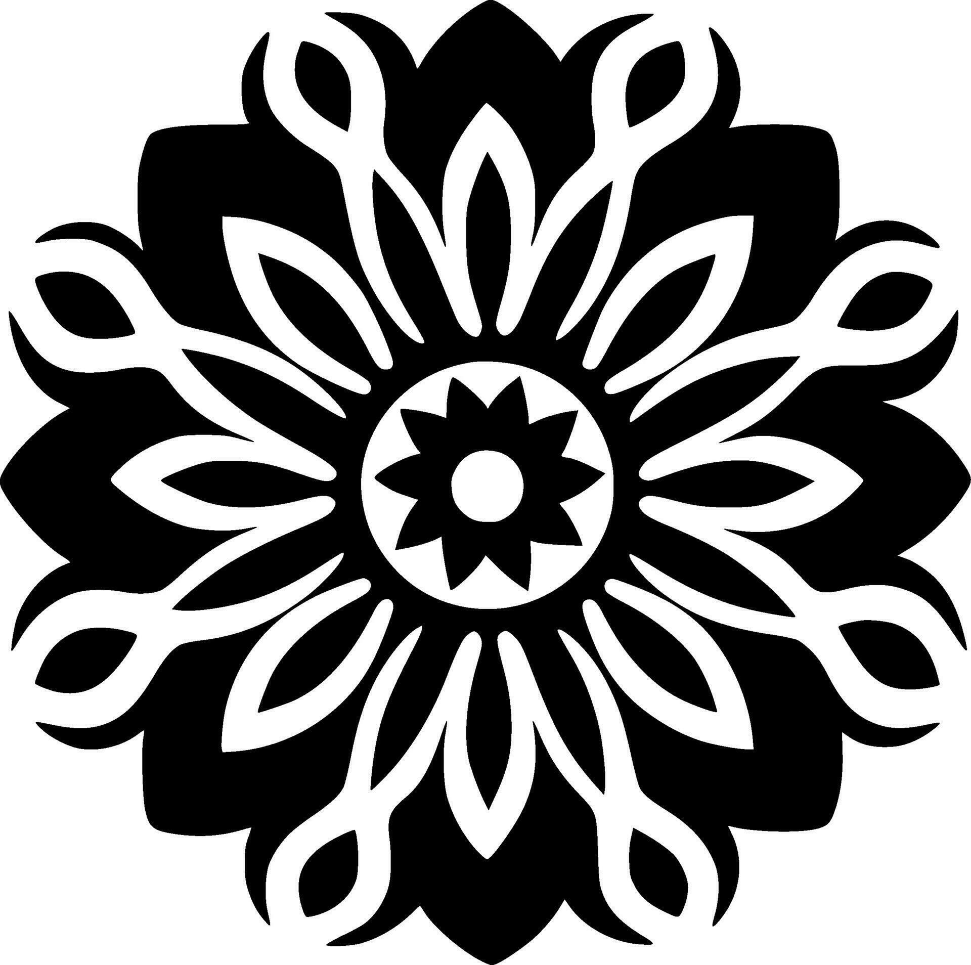 Flower, Black and White Vector illustration 29364894 Vector Art at Vecteezy