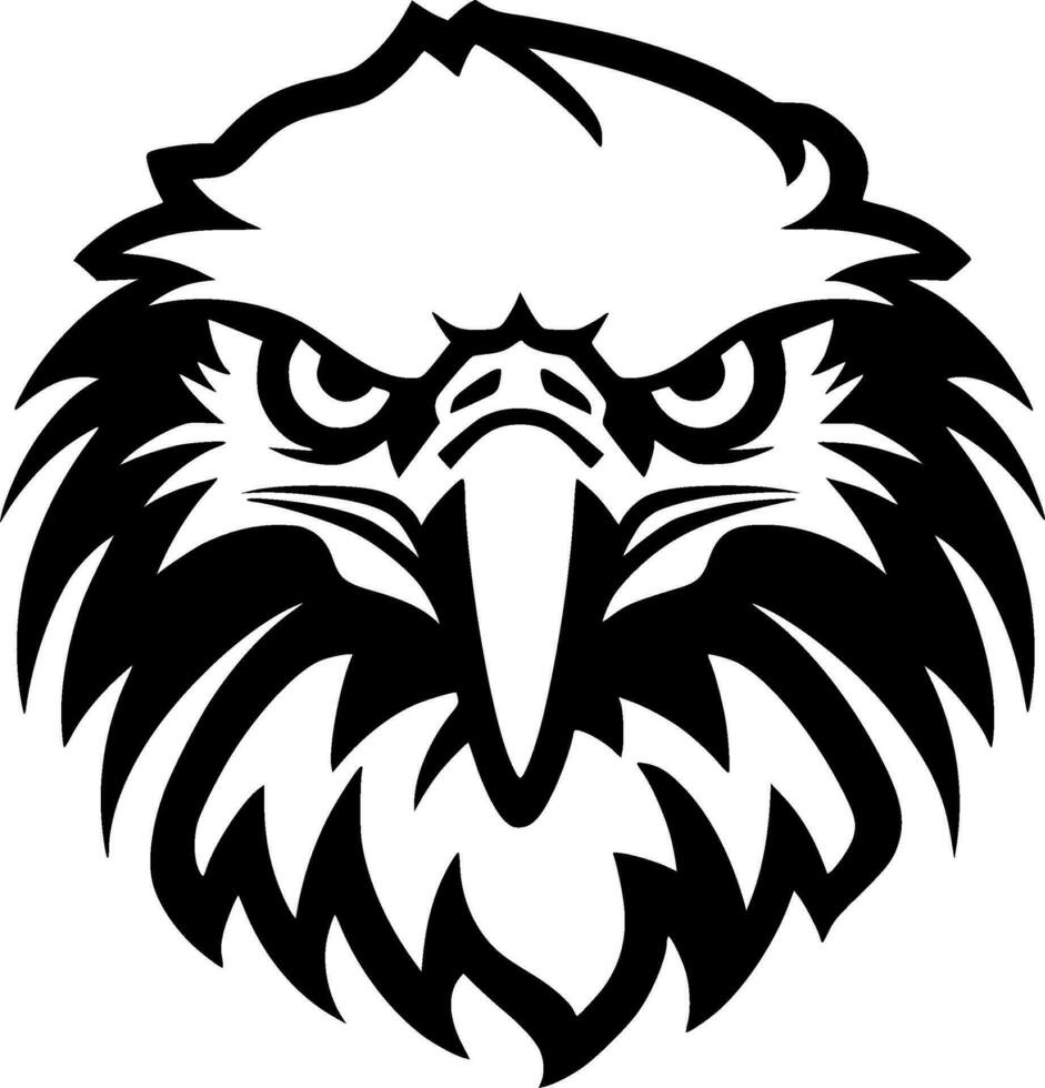 águila - negro y blanco aislado icono - vector ilustración