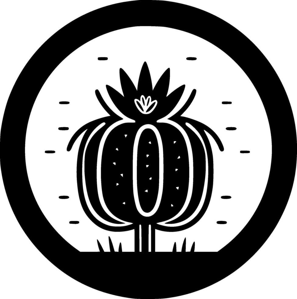 Cactus, Minimalist and Simple Silhouette - Vector illustration