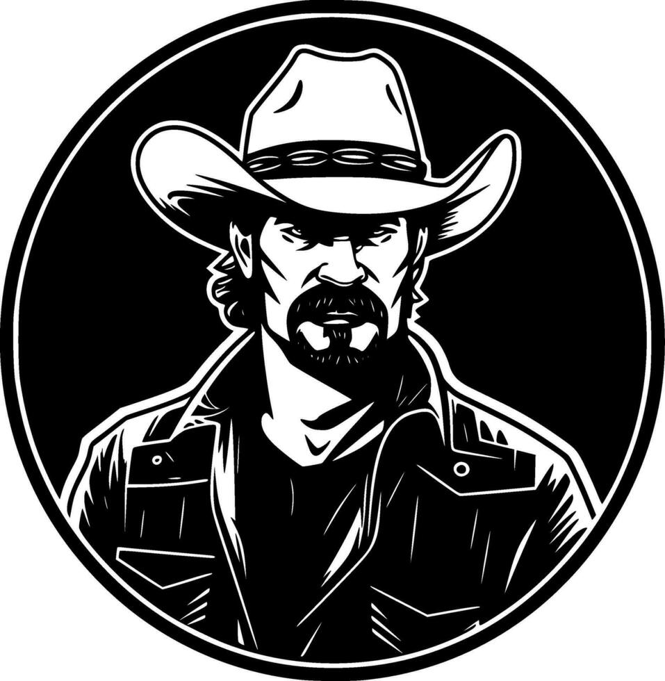 Cowboy, Minimalist and Simple Silhouette - Vector illustration