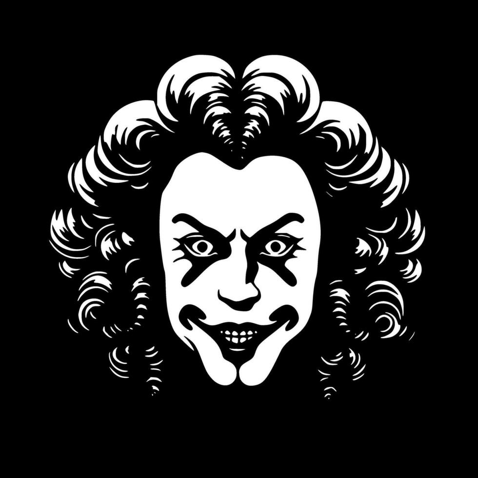 payaso, minimalista y sencillo silueta - vector ilustración